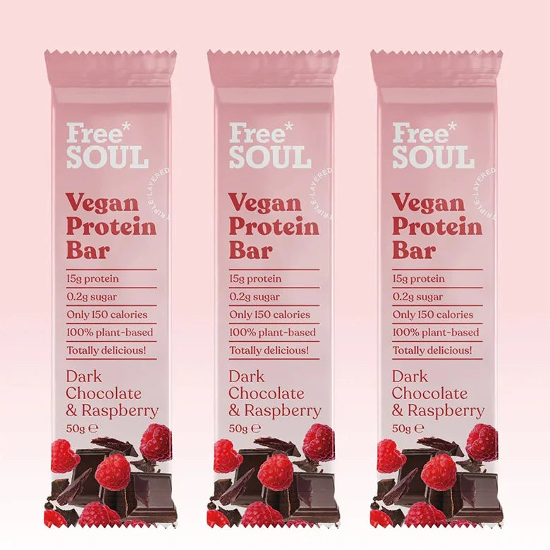 Free Soul Raspberry & Dark Chocolate Protein Bar 50g