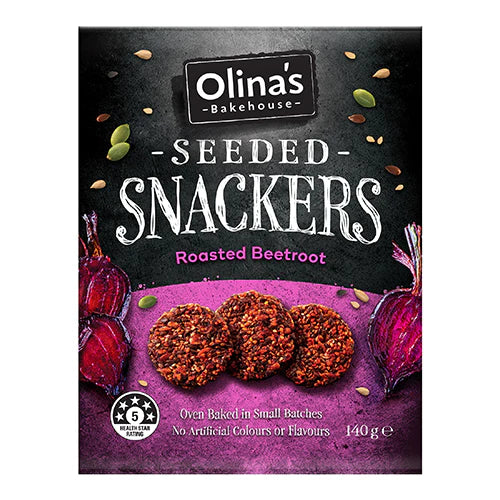 Olinas Seeded Snackers With Roasted Beetroot 140g