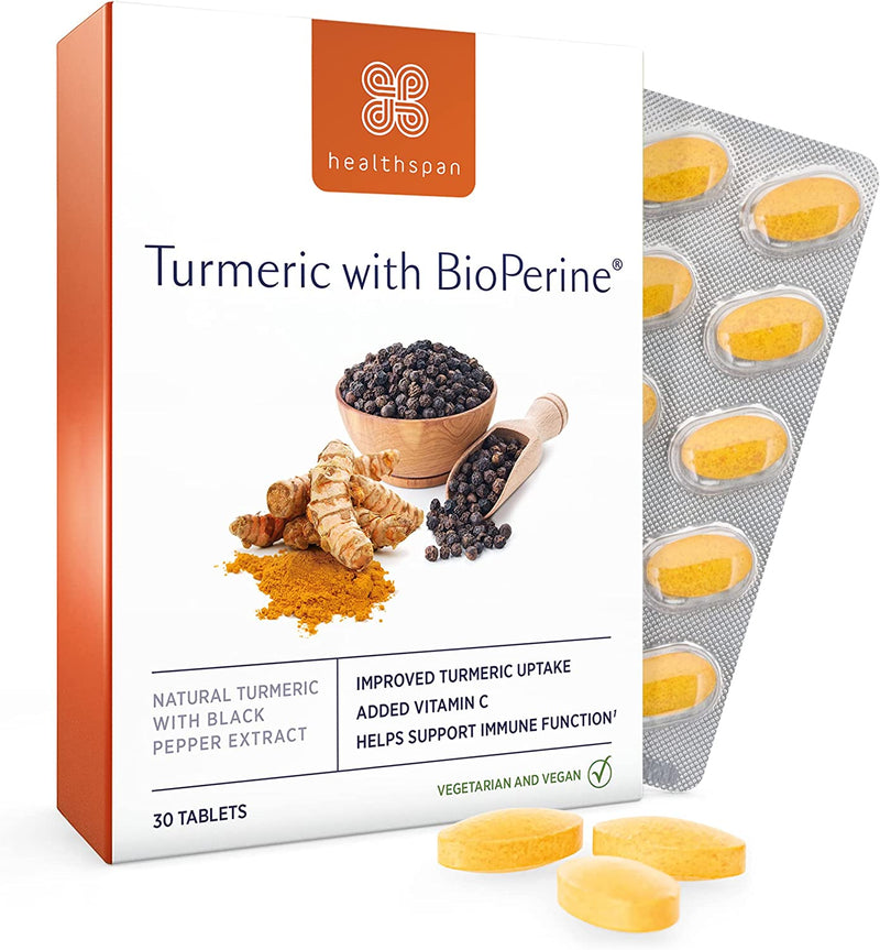 Healthspan Turmeric 10000 Bioperine  Black Pepper Extract 30 Tablets