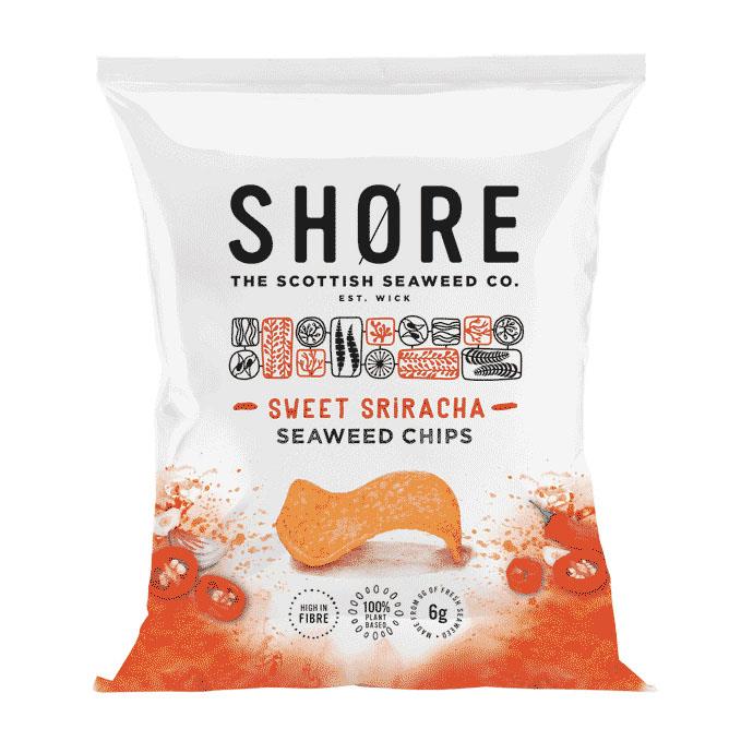 Shore Scottish Seaweed Chips Sweet Sriracha 25g