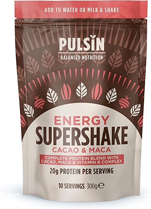 Pulsin Supershake Energy Cacao & Maca Protein Blend 300g