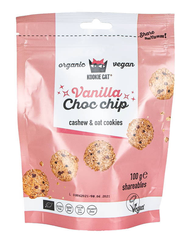 Kookie Kat Vanilla Choc Chip Mini Cookies 100g