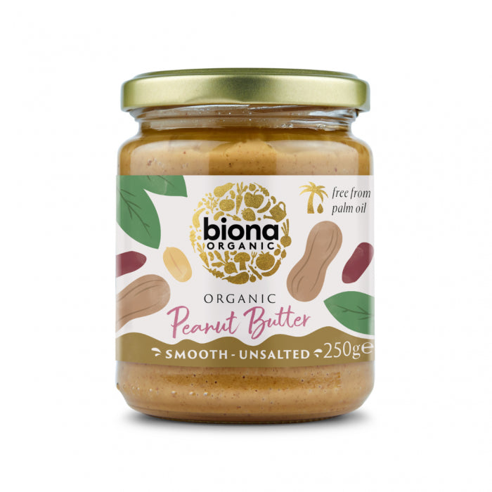 Biona Organic Peanut Butter Smooth No Salt 250g