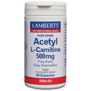 Lamberts Carnitine Acetyl L-Carnitine 500mg 60caps