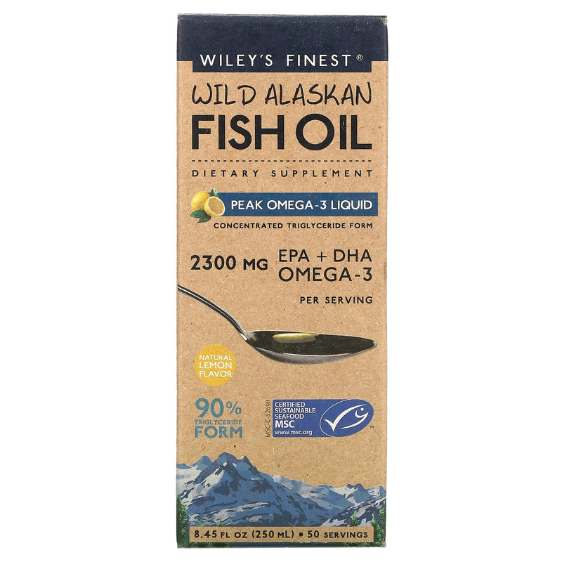 Wiley's Wild Alaskan Fish Oil Peak Omega-3 Liquid 250ml