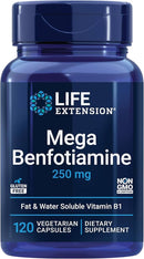 Life Extension Mega Benfotiamine 250 mg 120 vegetarian capsules