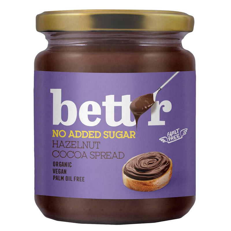 Bettr Hazelnut Cocoa Spread With No Added Sugar 250g
