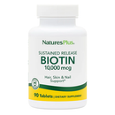 Natures Plus Sustained Released Biotin 10,000ug ,90Tablets