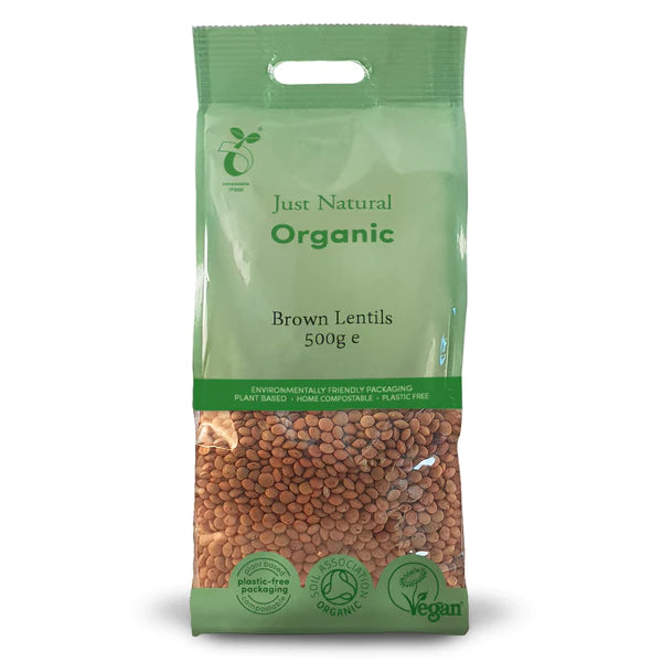 Just Natural Organic Brown Lentils 500g