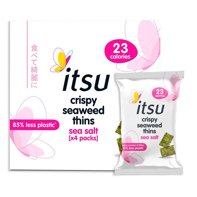 Itsu Crispy Sea Salt Seaweed Thins Multipack 4x5g New Trayless