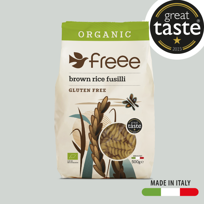 Doves Farm Organic Gluten Free Brown Rice Fusilli 500g