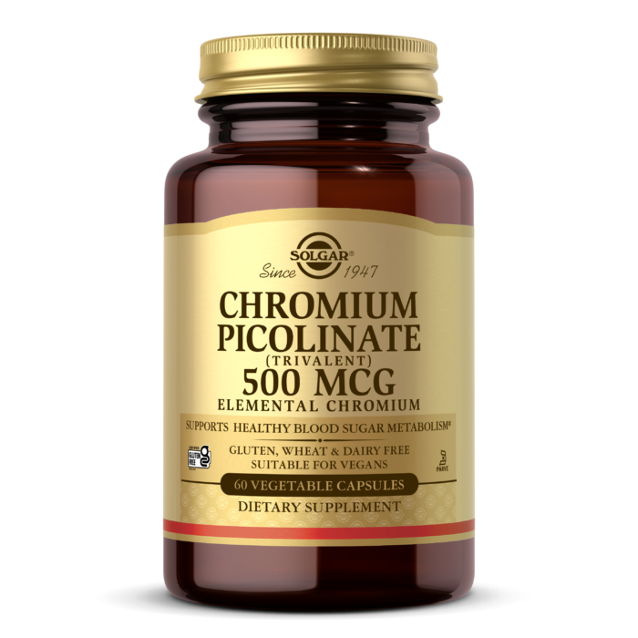 Solgar Chromium Picolinate 500mcg 60 Capsules