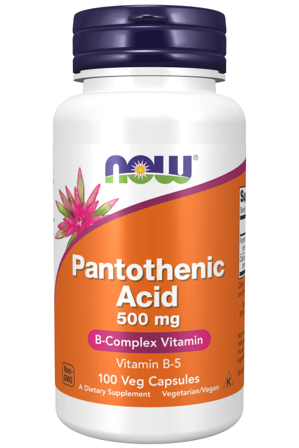 NOW Pantothenic Acid 500mg 100 Capsules