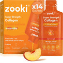 Zooki Super Strength Marine Collagen 11,000mg Mango Peach Flavour 18.5ml 14 Sachets