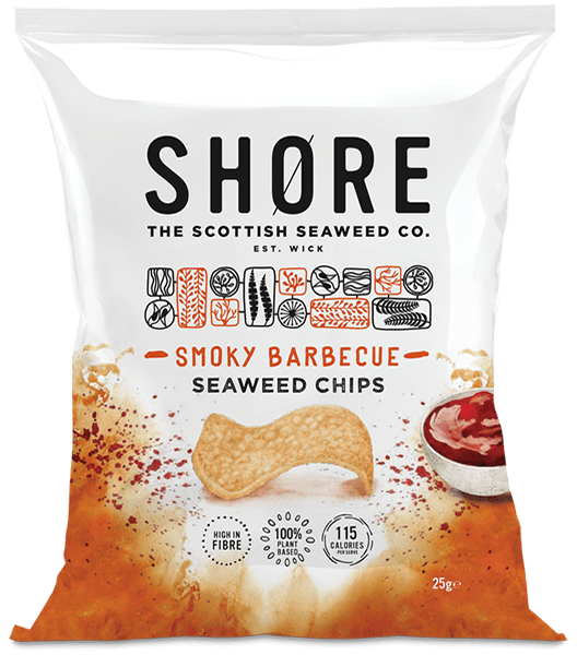 Shore Scottish Seaweed Chips Smoky Barbecue 25g