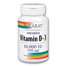 Solaray Vitamin D3 10000iu 60 capsules