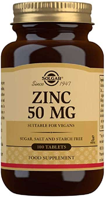Solgar Zinc 50mg 100 tablets