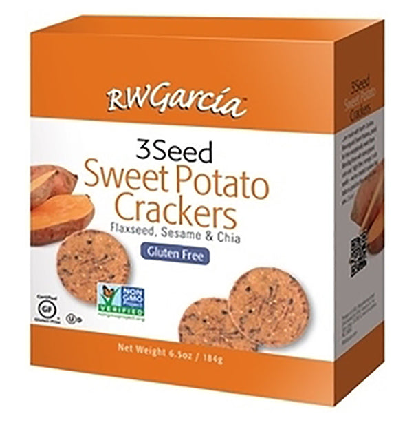 RW Garcia 3 Seed Sweet Potato Crackers 180g