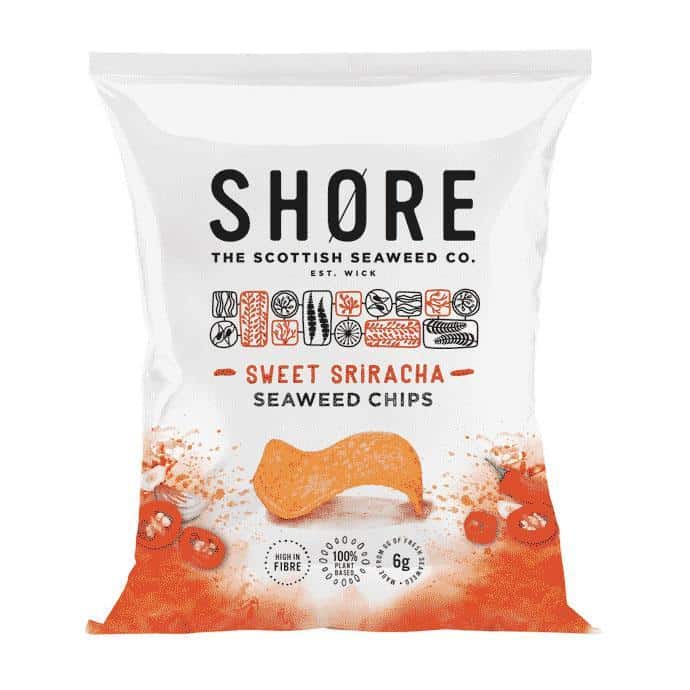 Shore Scottish Seaweed Chips Sweet Sriracha 80g