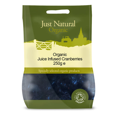 Just Natural Organic Juice Infused Dried Cranberries 125g