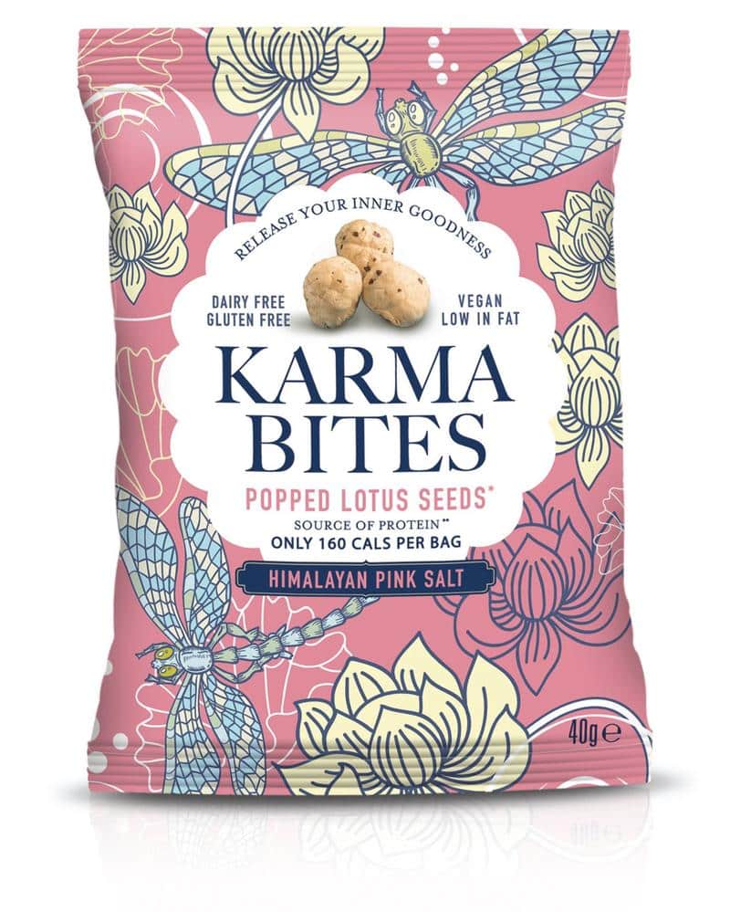 Karma Bites Popped Lotus Seeds Pink Salt 25g
