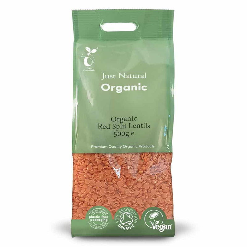Just Natural Organic Red Lentils 500g