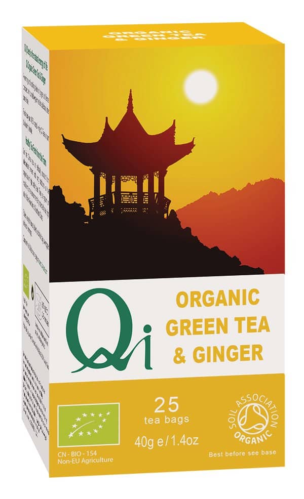 Qi Organic Green Tea With Ginger