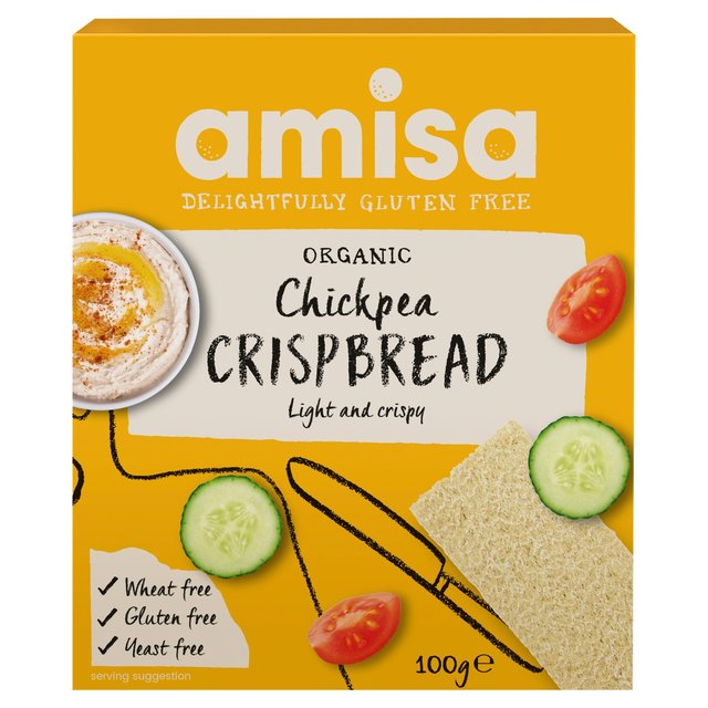 Amisa Organic Gluten Free Crispbread  Chickpeas100g