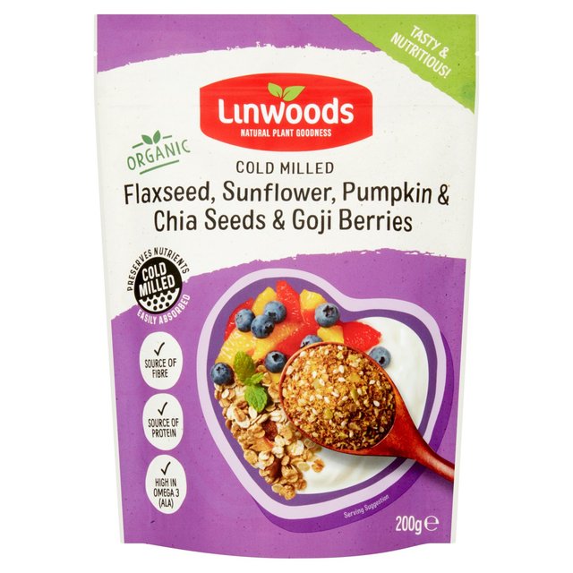 Linwoods Organic Milled Flaxseeds Sunflower Pumpkin & Chia & Goji Berries 200g