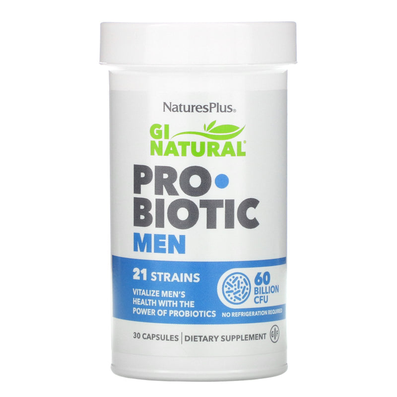 Natures Plus GI Natural Probiotic Men 60 Billion 30 Capsules