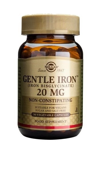 Solgar Gentle Iron (Iron Bisglycinate) 20 mg 90 Capsules